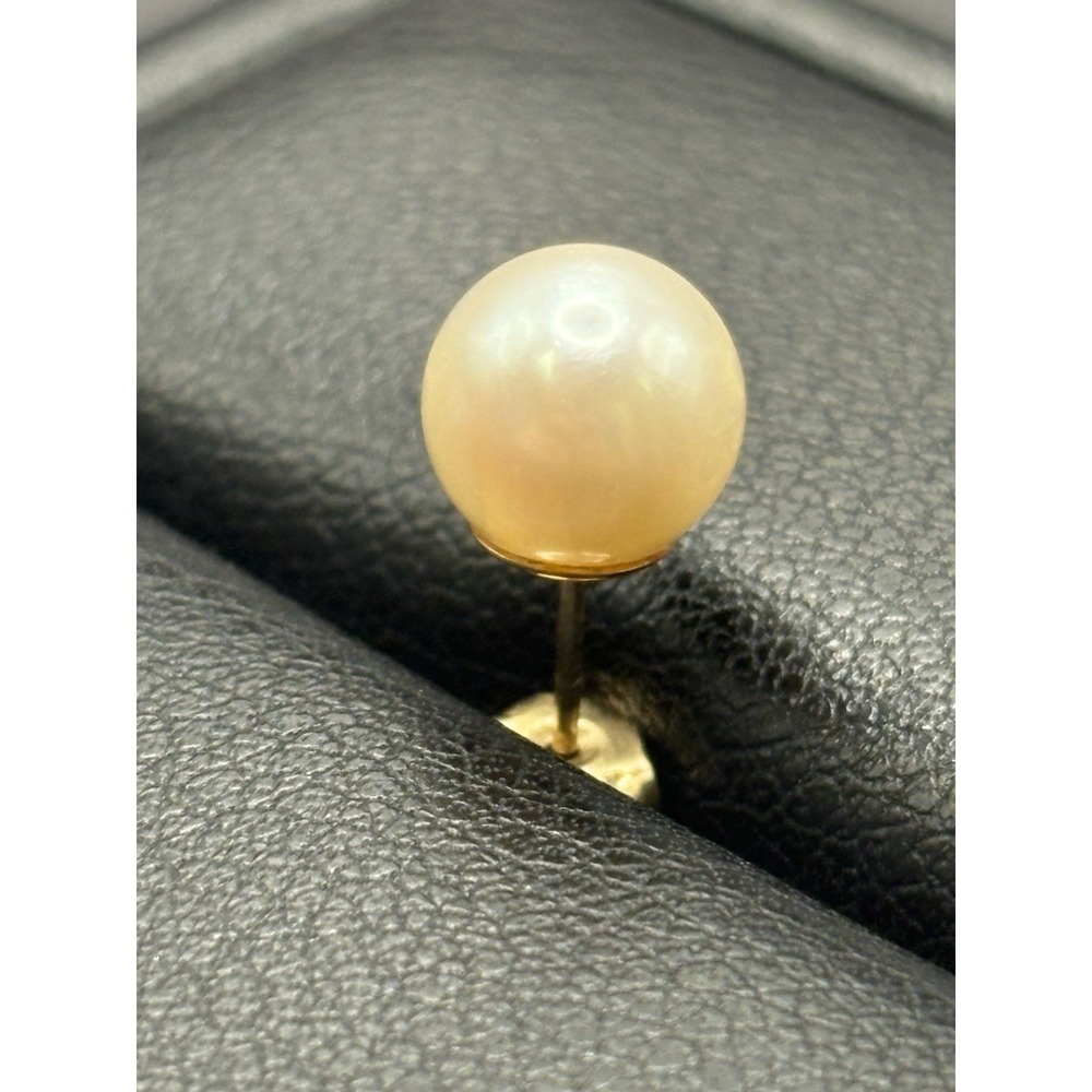 14K Yellow Gold 7.5 - 8.06MM Akoya Pearl Single Earring F23